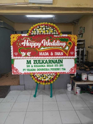 Papan Bunga di Gedung Pernikahan Jakarta Utara